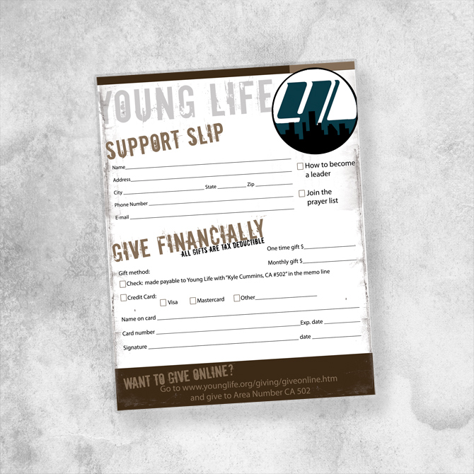 Young Life Support Slip
